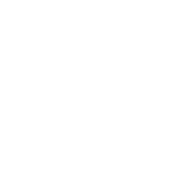 Texto blanco en un círculo en un fondo negro con una disposición curva de palabras Servicio de casillero internacional Á